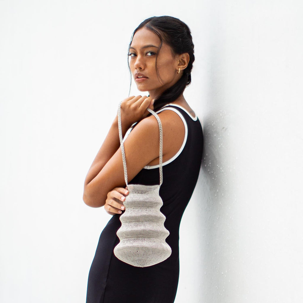 The Shell Woven Metal Bag
