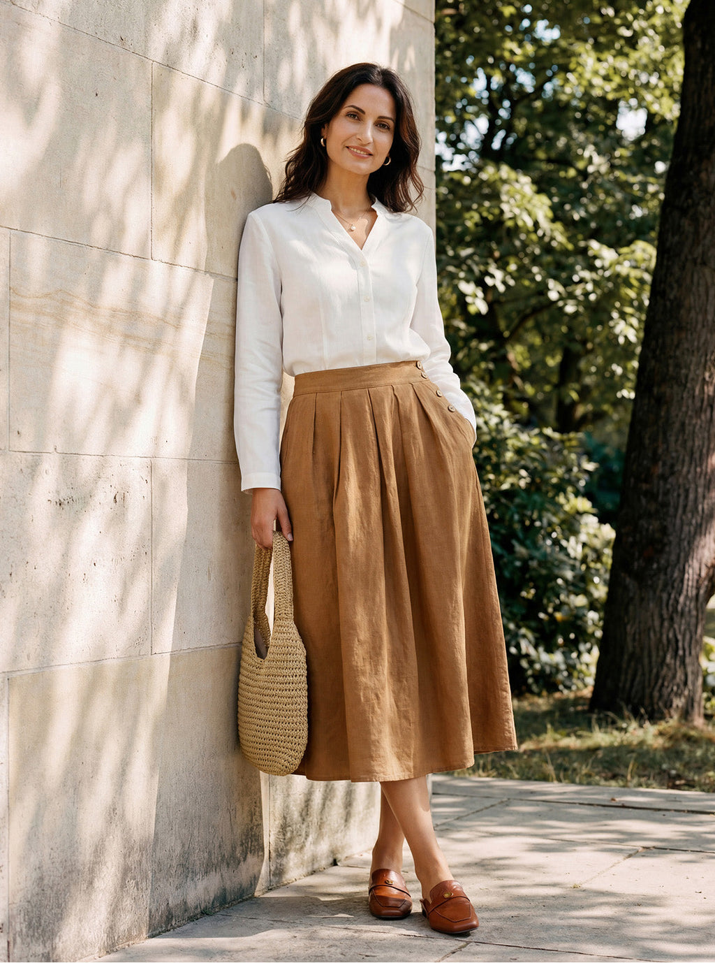 The Lilith Linen Skirt