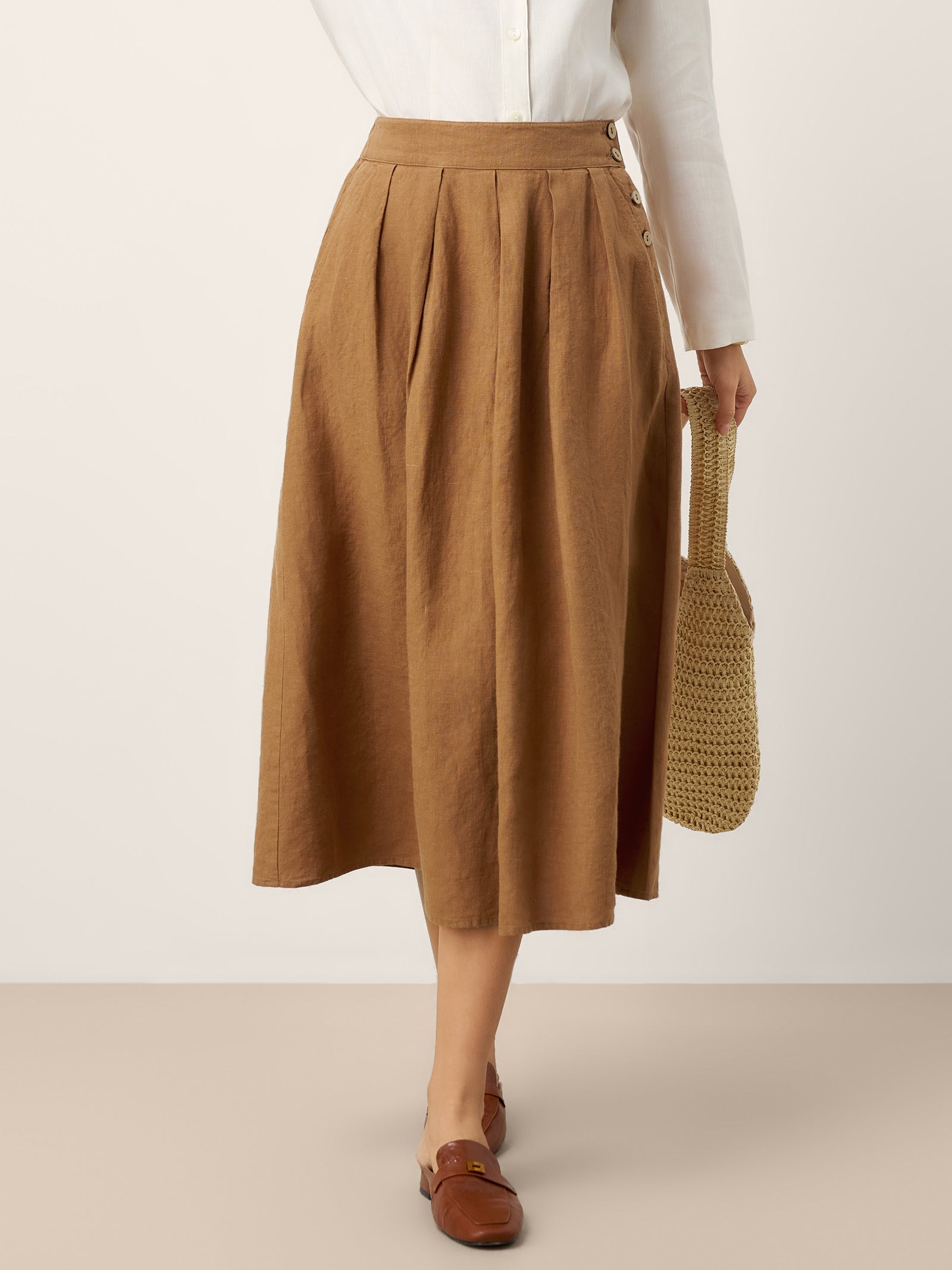 The Lilith Linen Skirt