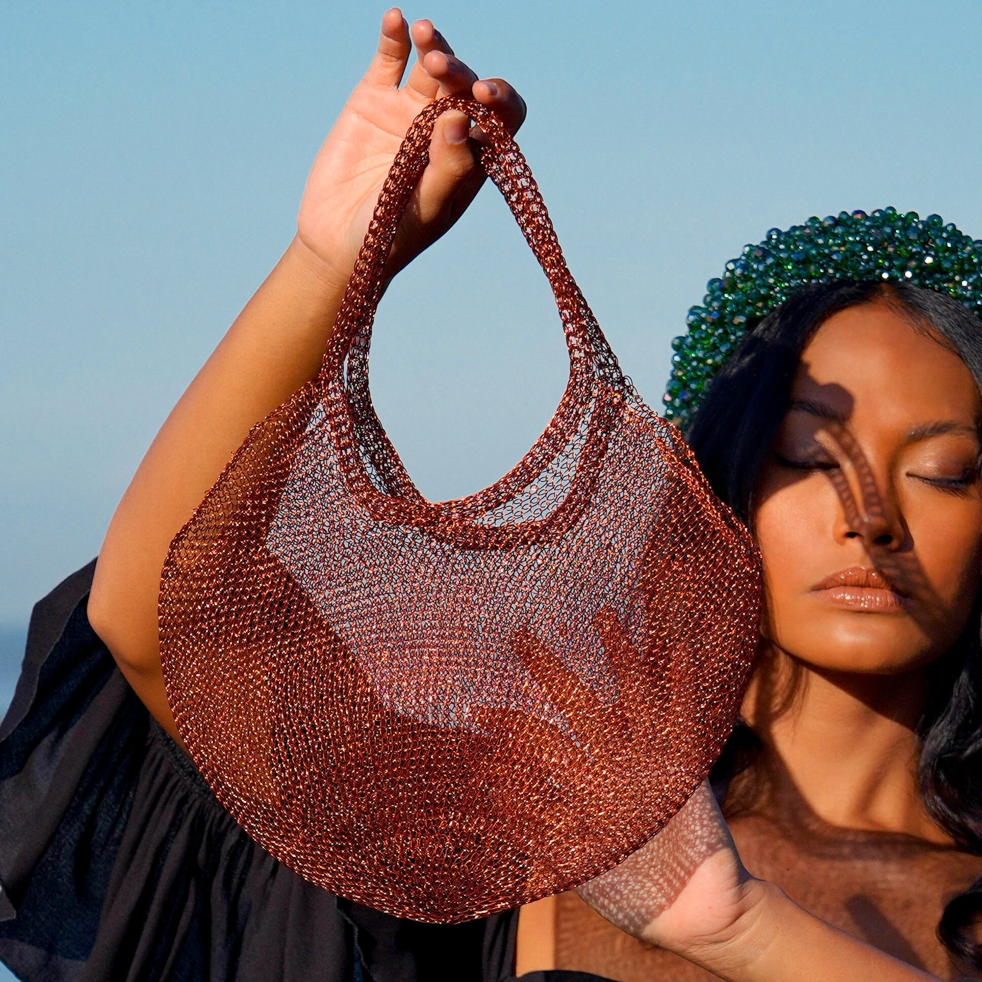 The Aurelia Woven Metal Tote