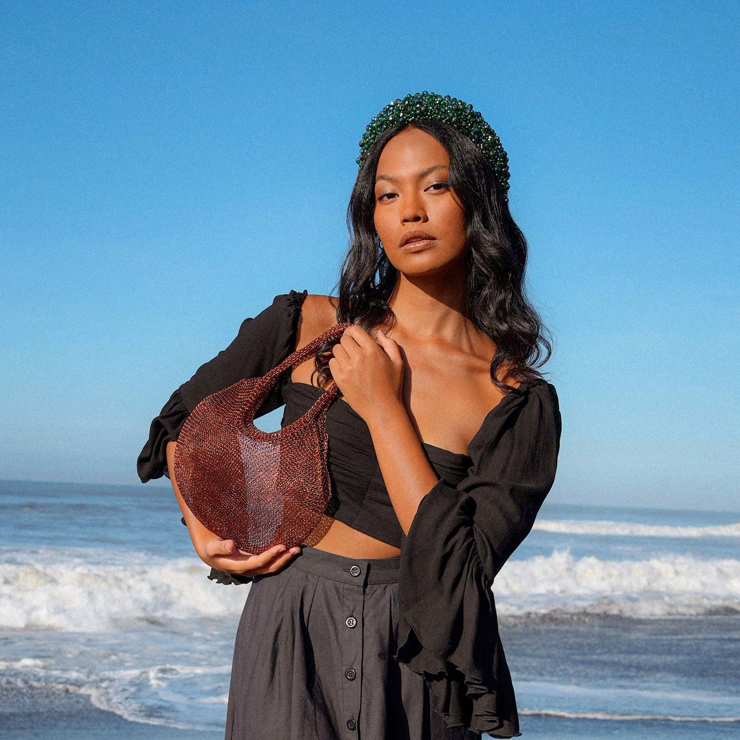 The Aurelia Woven Metal Tote