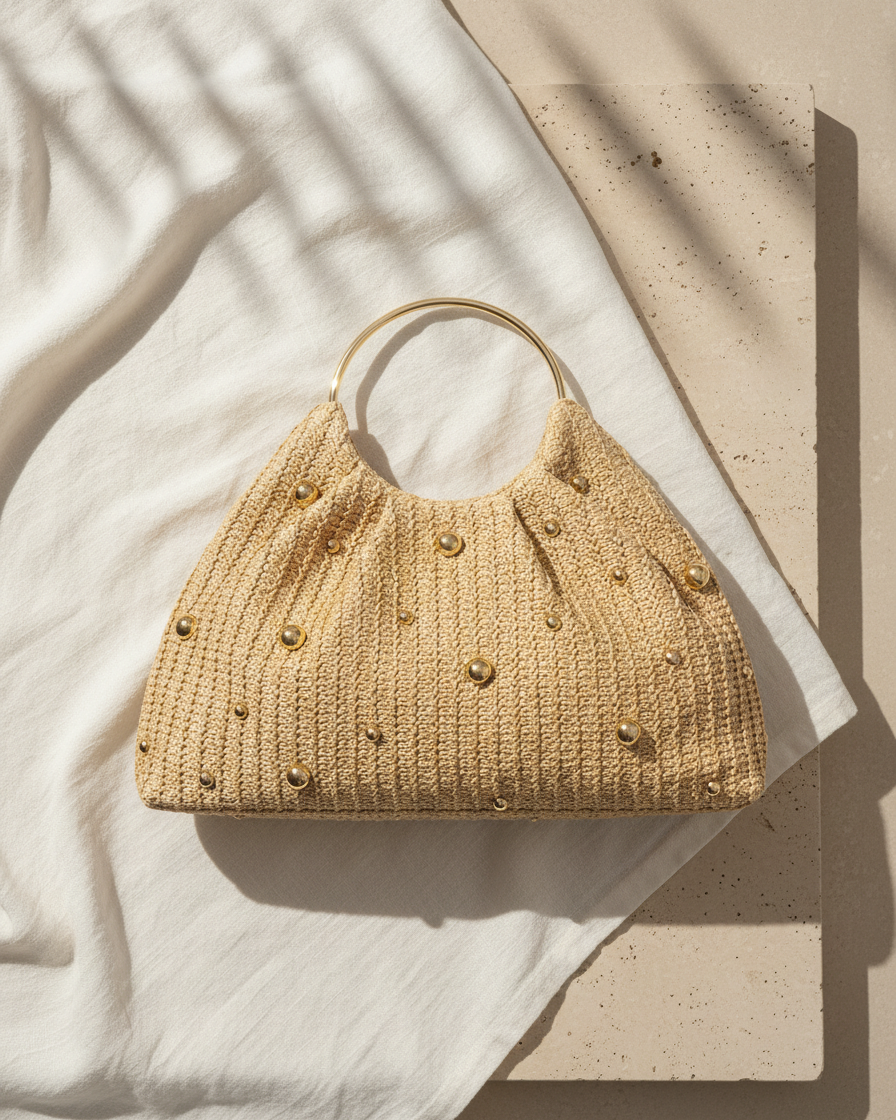 The Woven Handle Bucket Bag