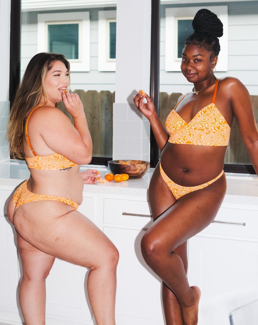 The Longline Bralette Trippy Creamsicle