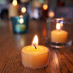 Pure Beeswax Tea Lights – Non-Toxic Clean Burning Candles