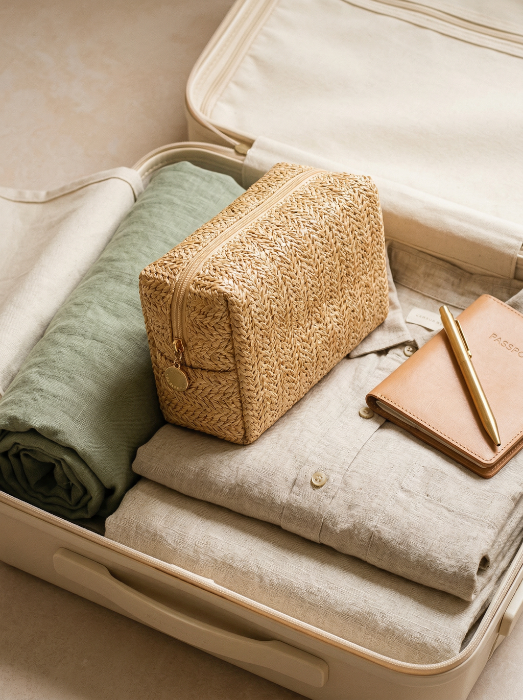 Woven Travel Cosmetic Pouch