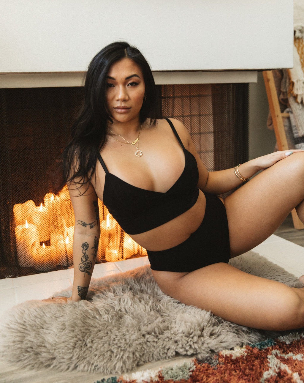 Black Longline Bralette