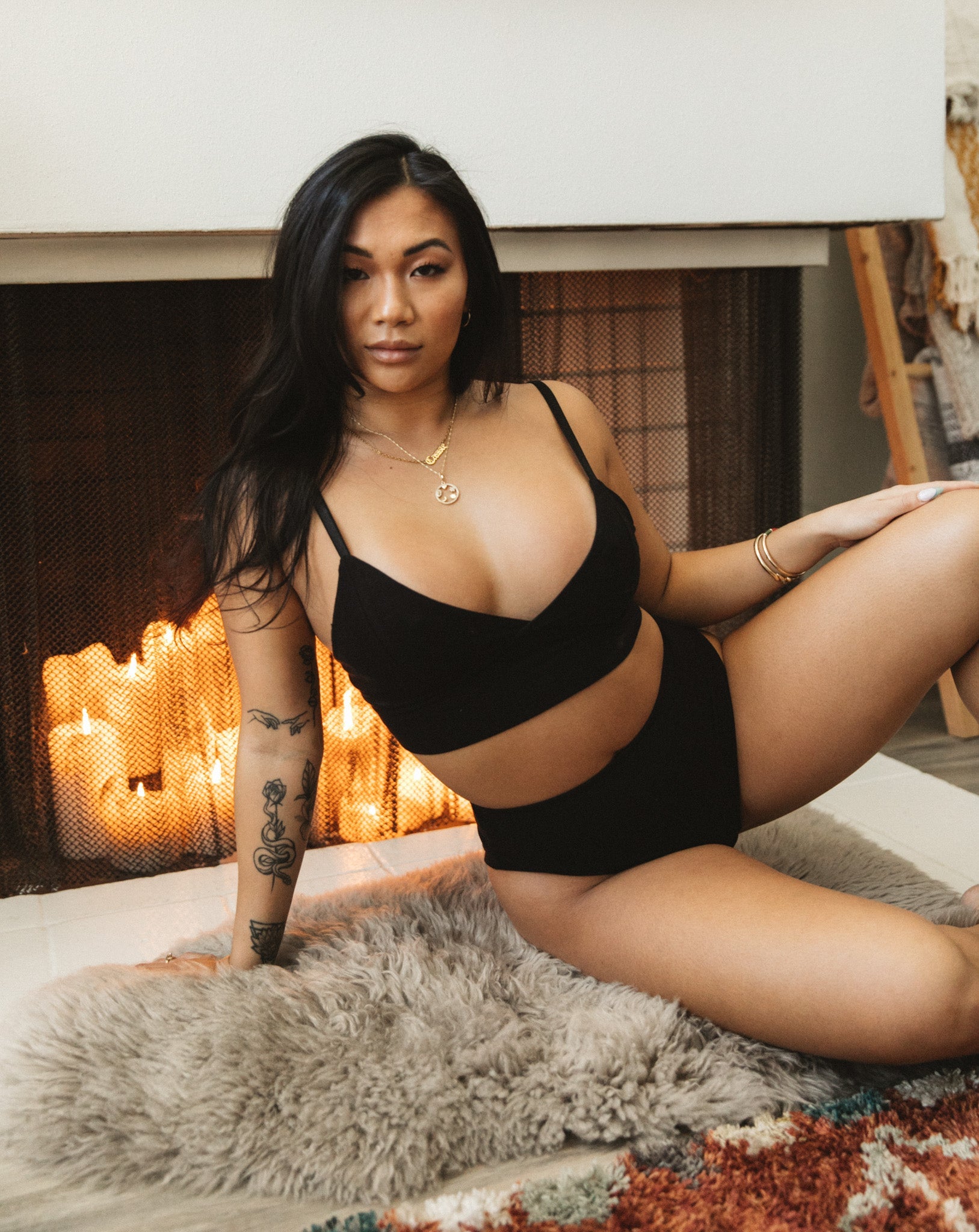 Black Longline Bralette