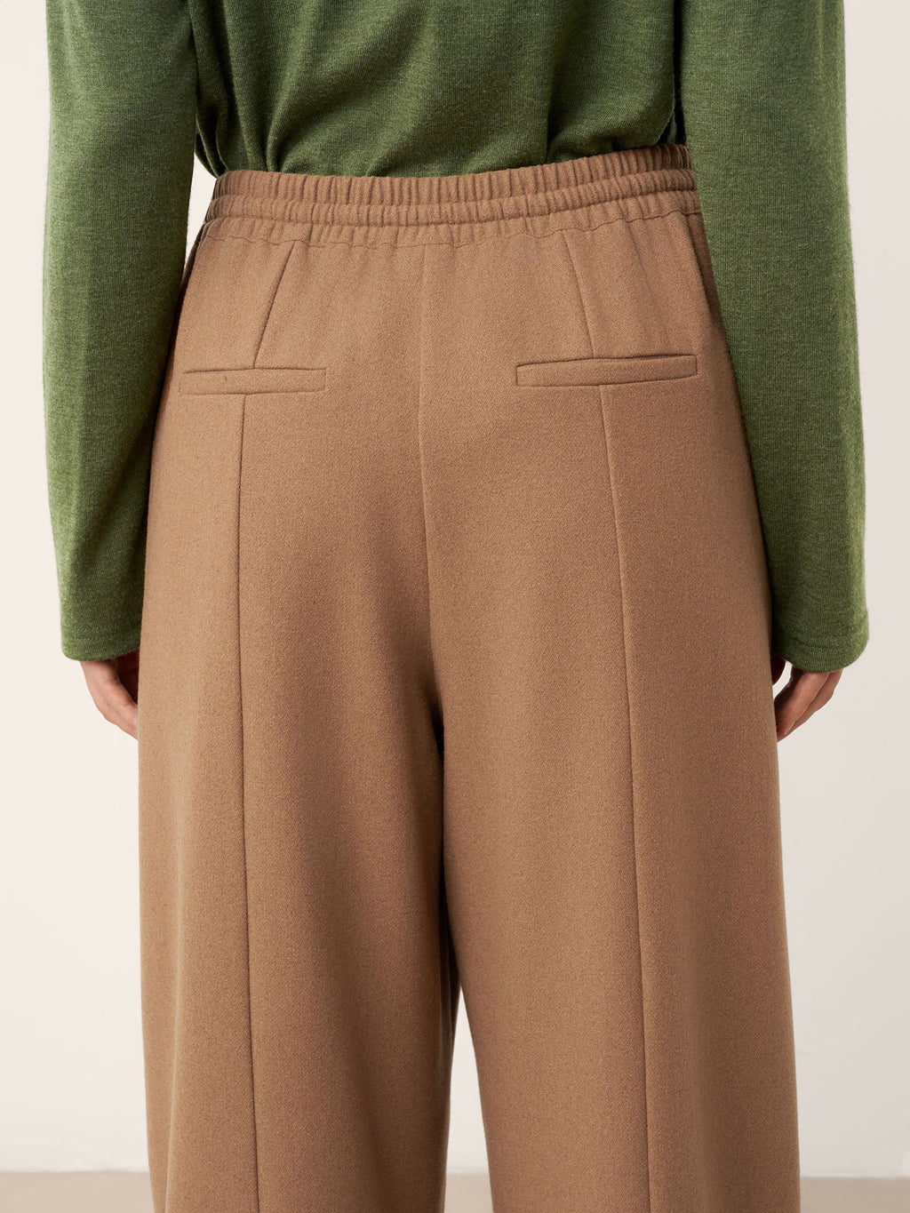 Caramel Tailored Drawstring Trousers