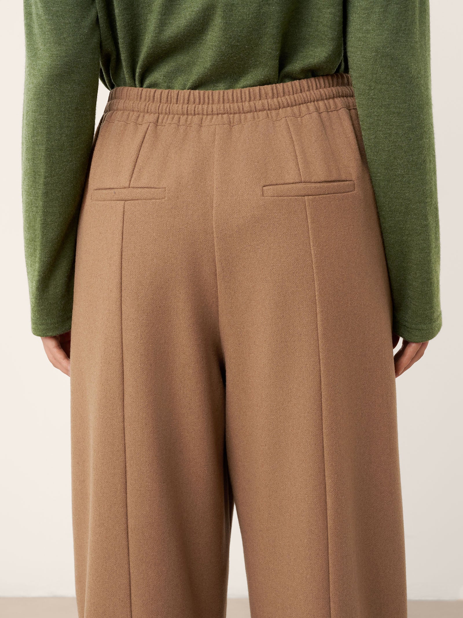 Caramel Tailored Drawstring Trousers