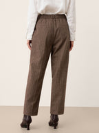 Burgundy Pinstripe Wool Trousers