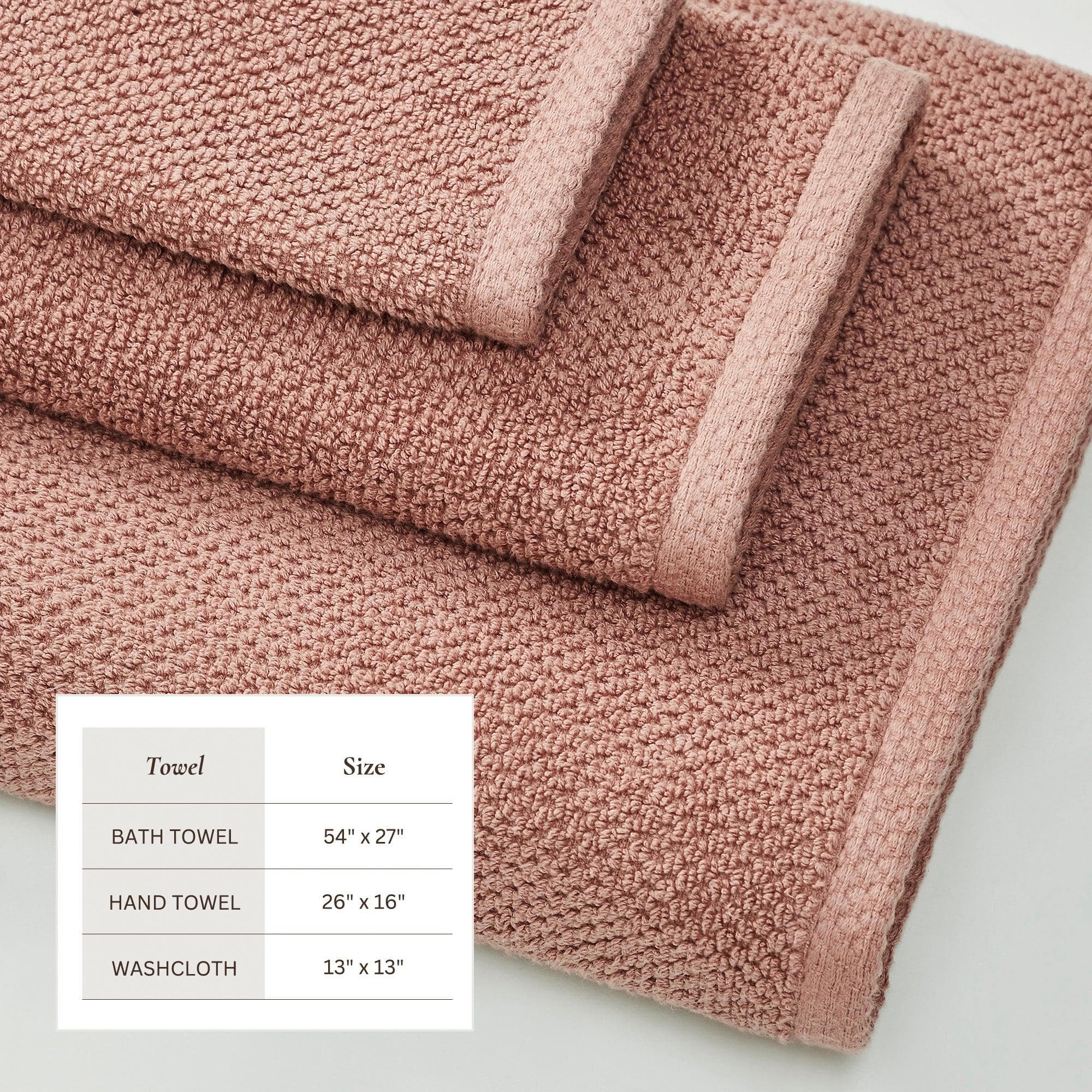 Textured Cotton Bath Towels