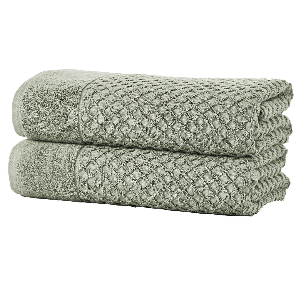 Diamond Waffle Cotton Bath Towels