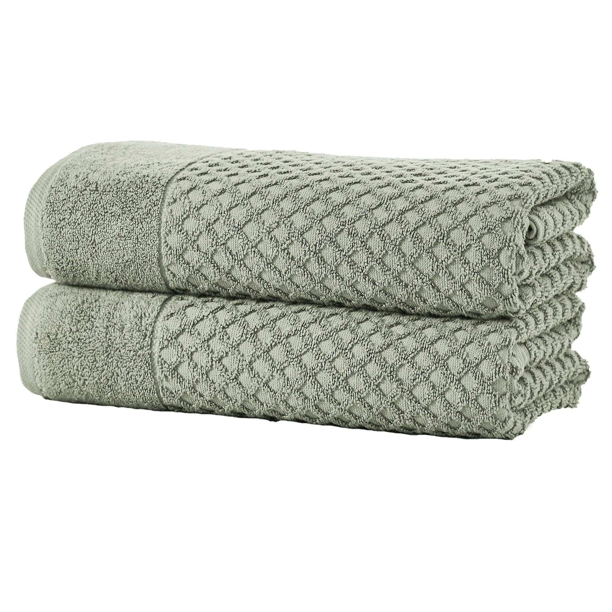 Diamond Waffle Cotton Bath Towels