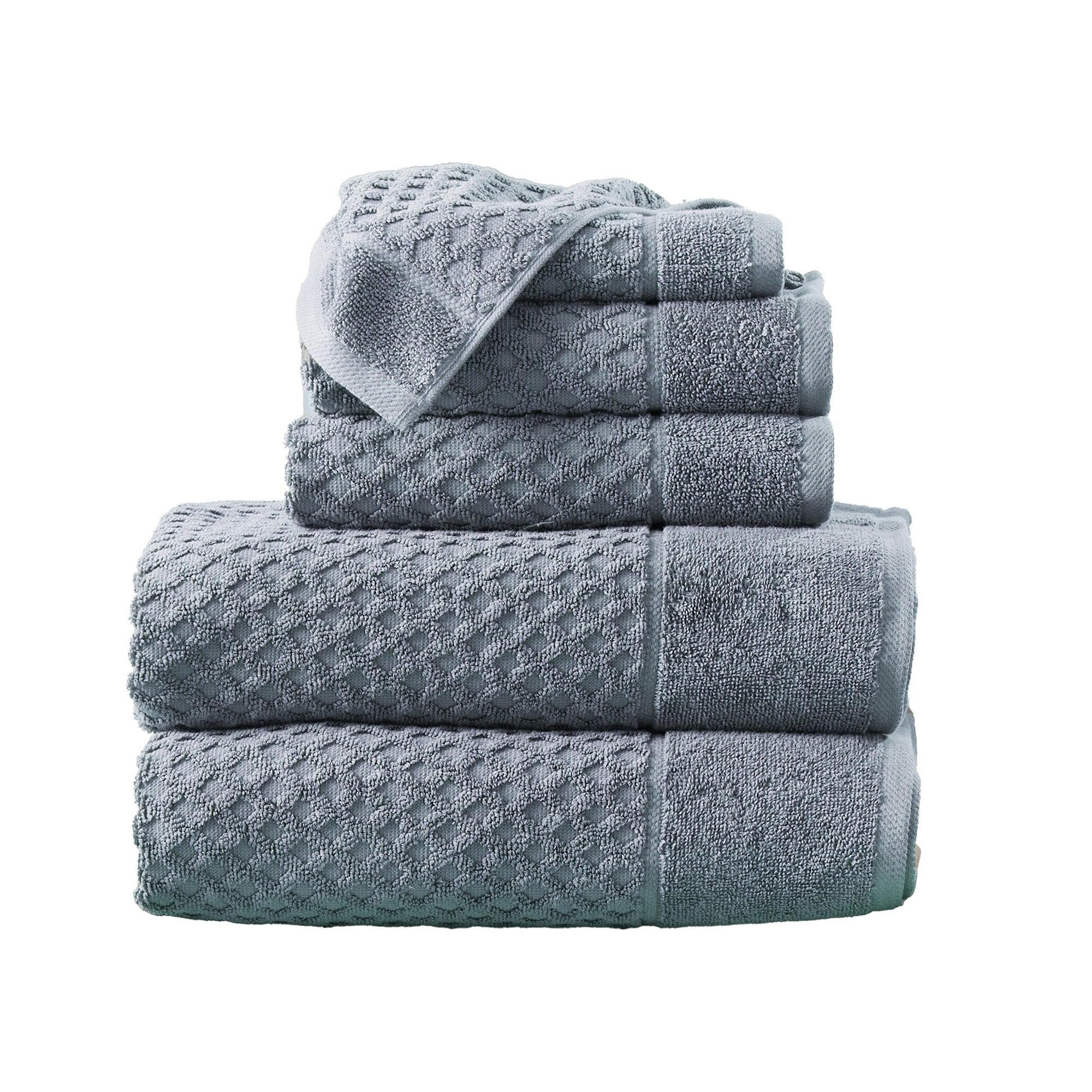 Diamond Waffle Cotton Bath Towels