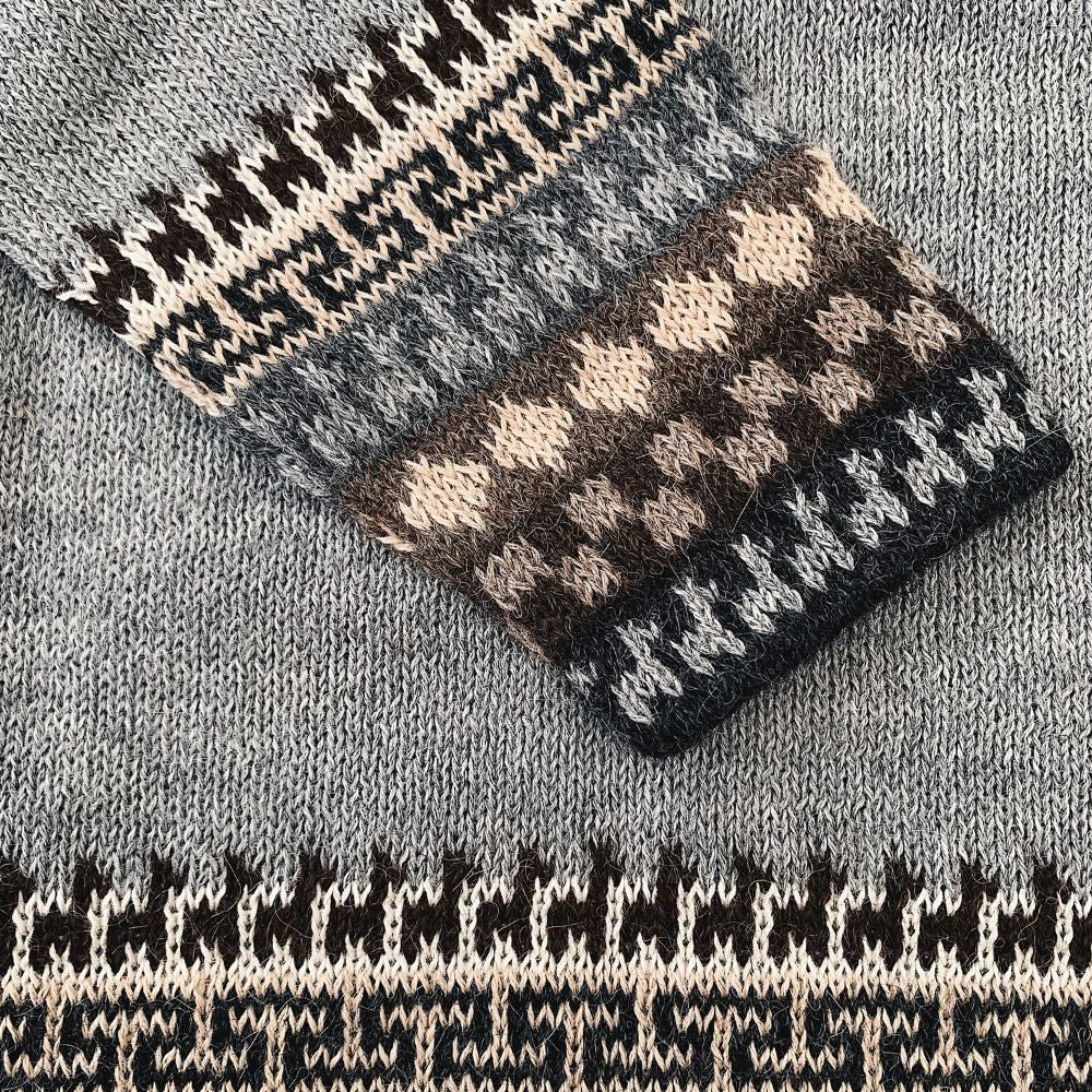 Incan Alpaca Sweater – Silver Grey