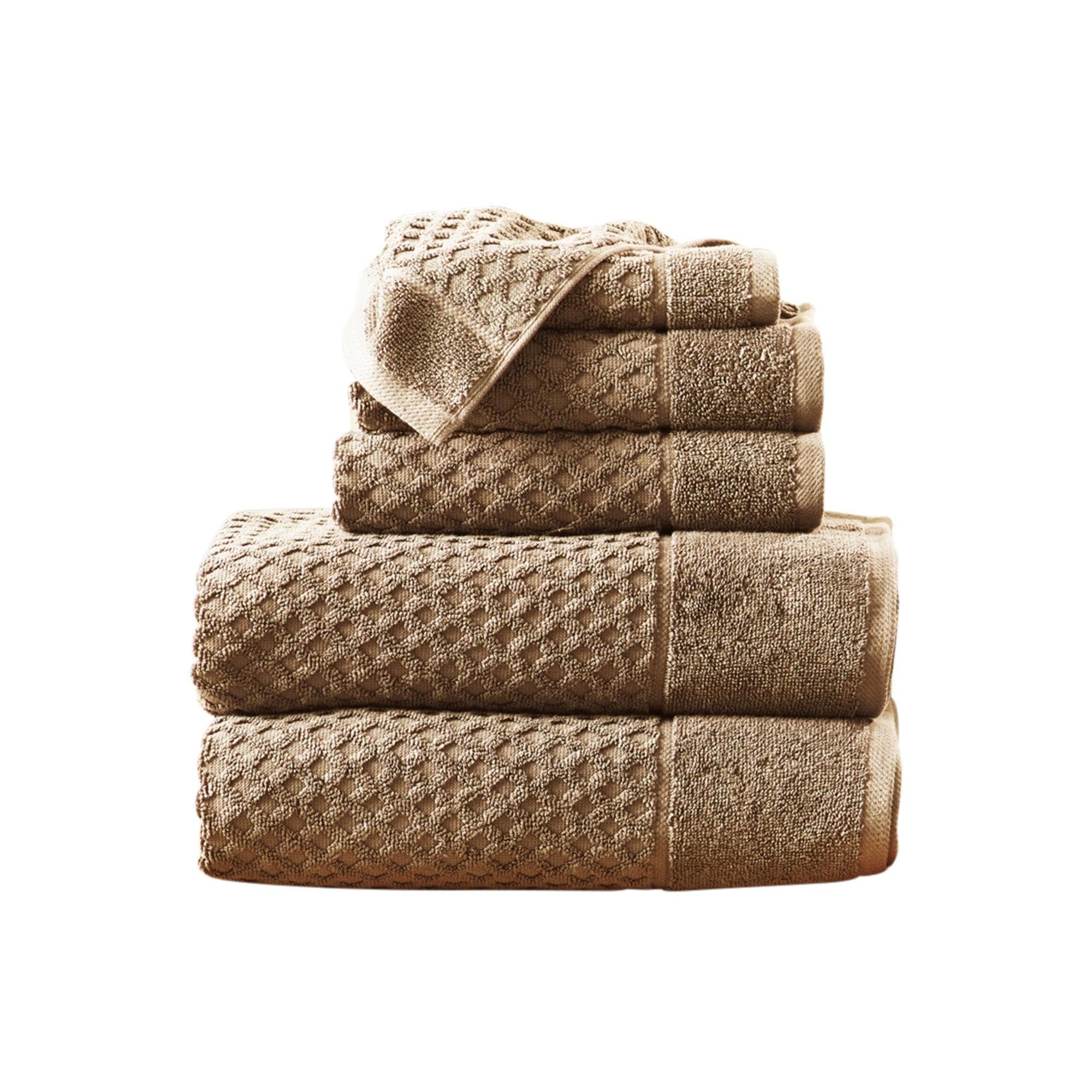 Diamond Waffle Cotton Bath Towels