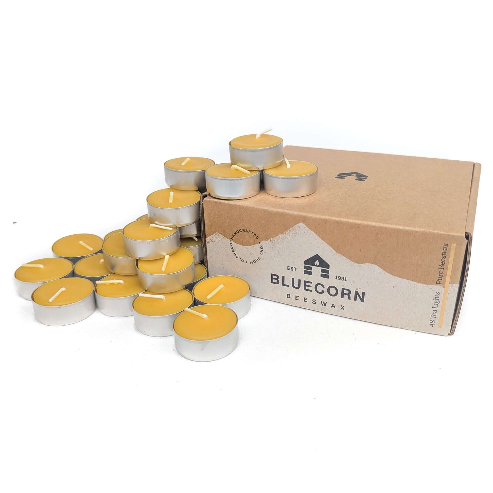 Pure Beeswax Tea Lights – Non-Toxic Clean Burning Candles