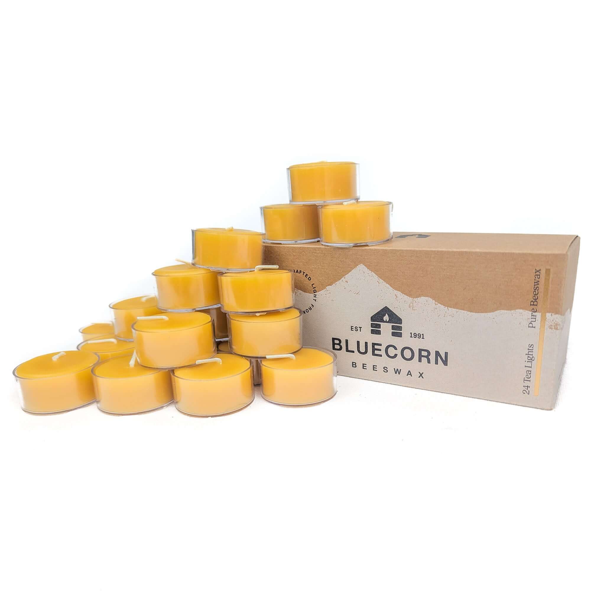 Pure Beeswax Tea Lights – Non-Toxic Clean Burning Candles