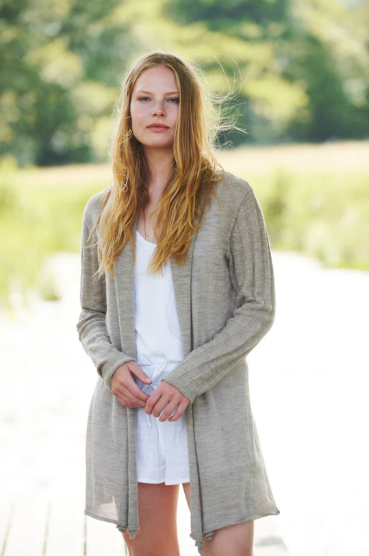 Brisa Alpaca Cardigan – Lightweight & Textured