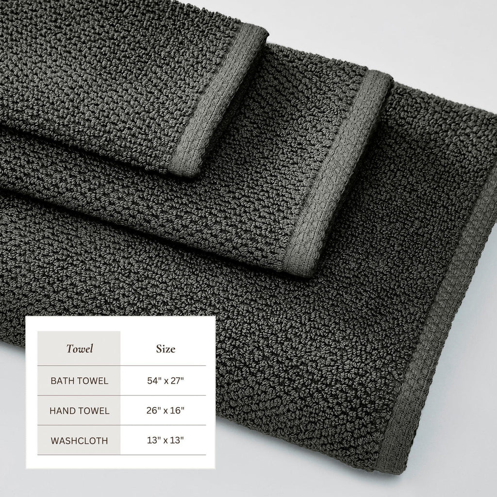 Textured Cotton Bath Towels