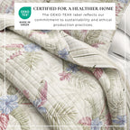 Palm Leaf & Bloom Cotton Quilt Set