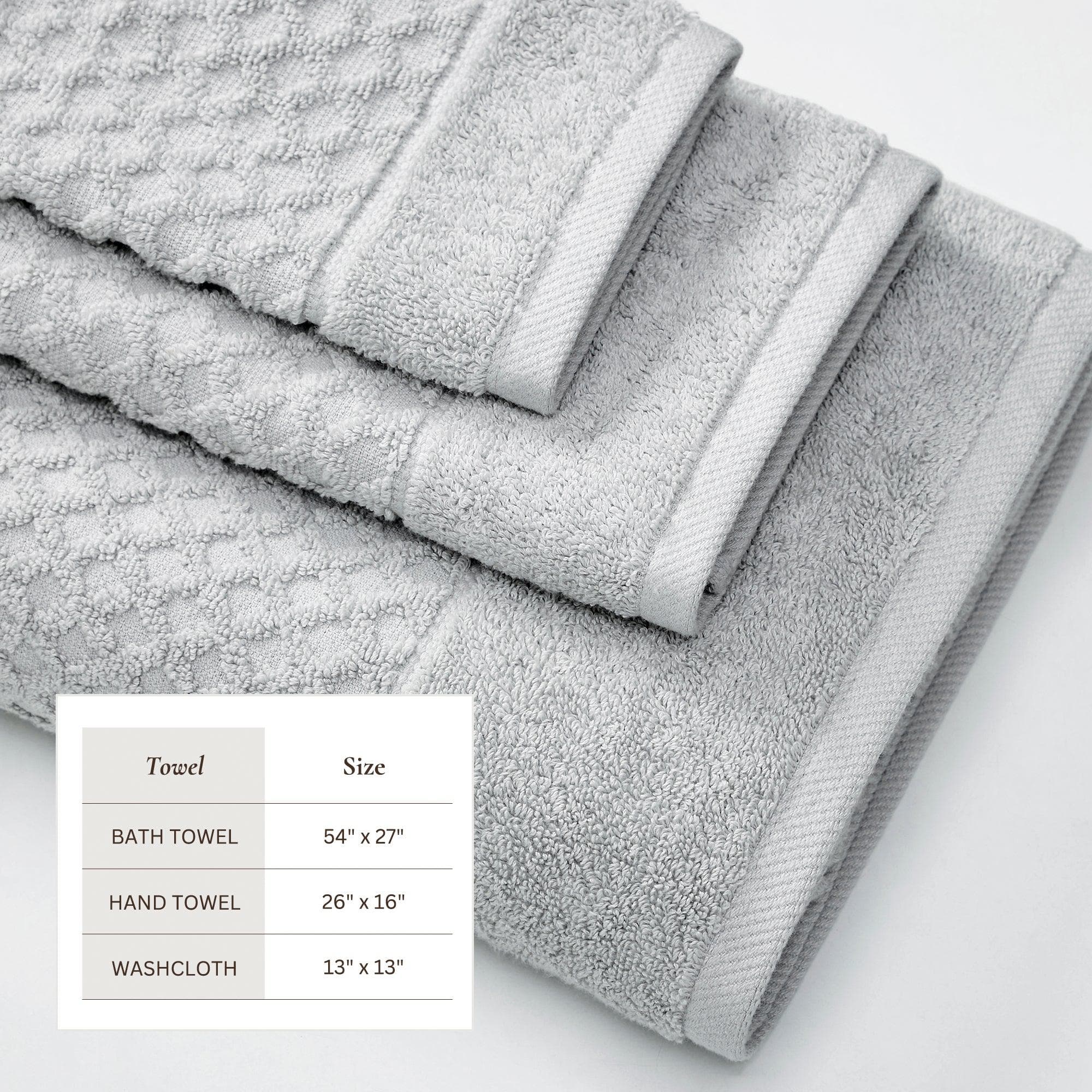 Diamond Waffle Cotton Bath Towels