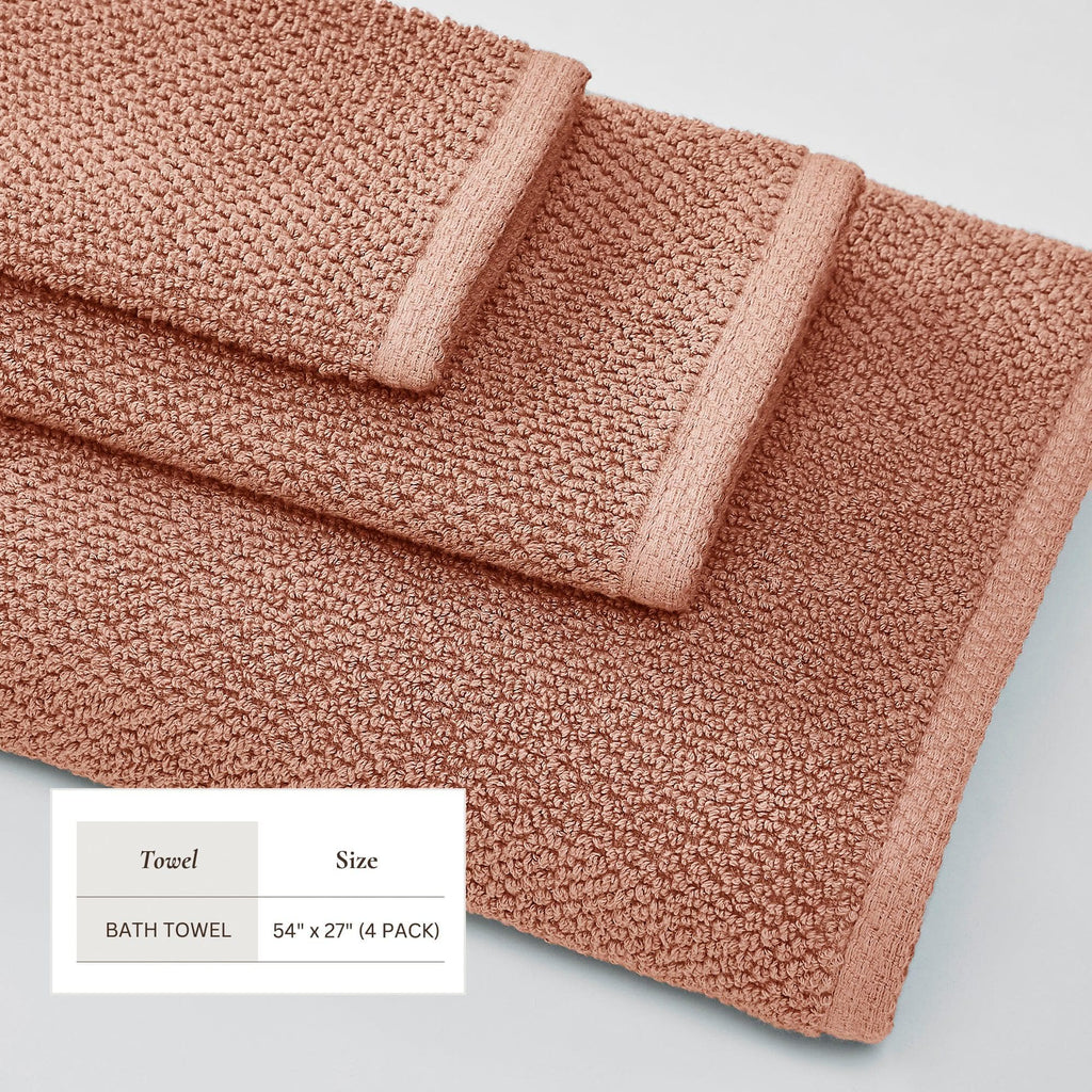 Textured Cotton Bath Towels