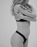The Cotton Thong Black