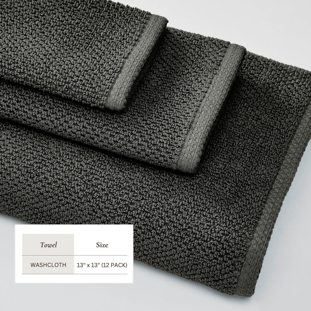 Textured Cotton Bath Towels
