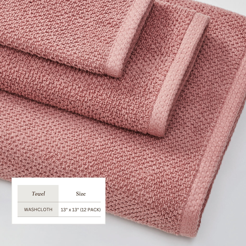 Textured Cotton Bath Towels