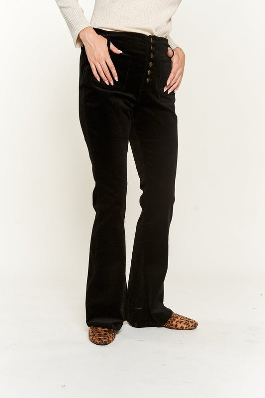 High-Waist Corduroy Flare Pants
