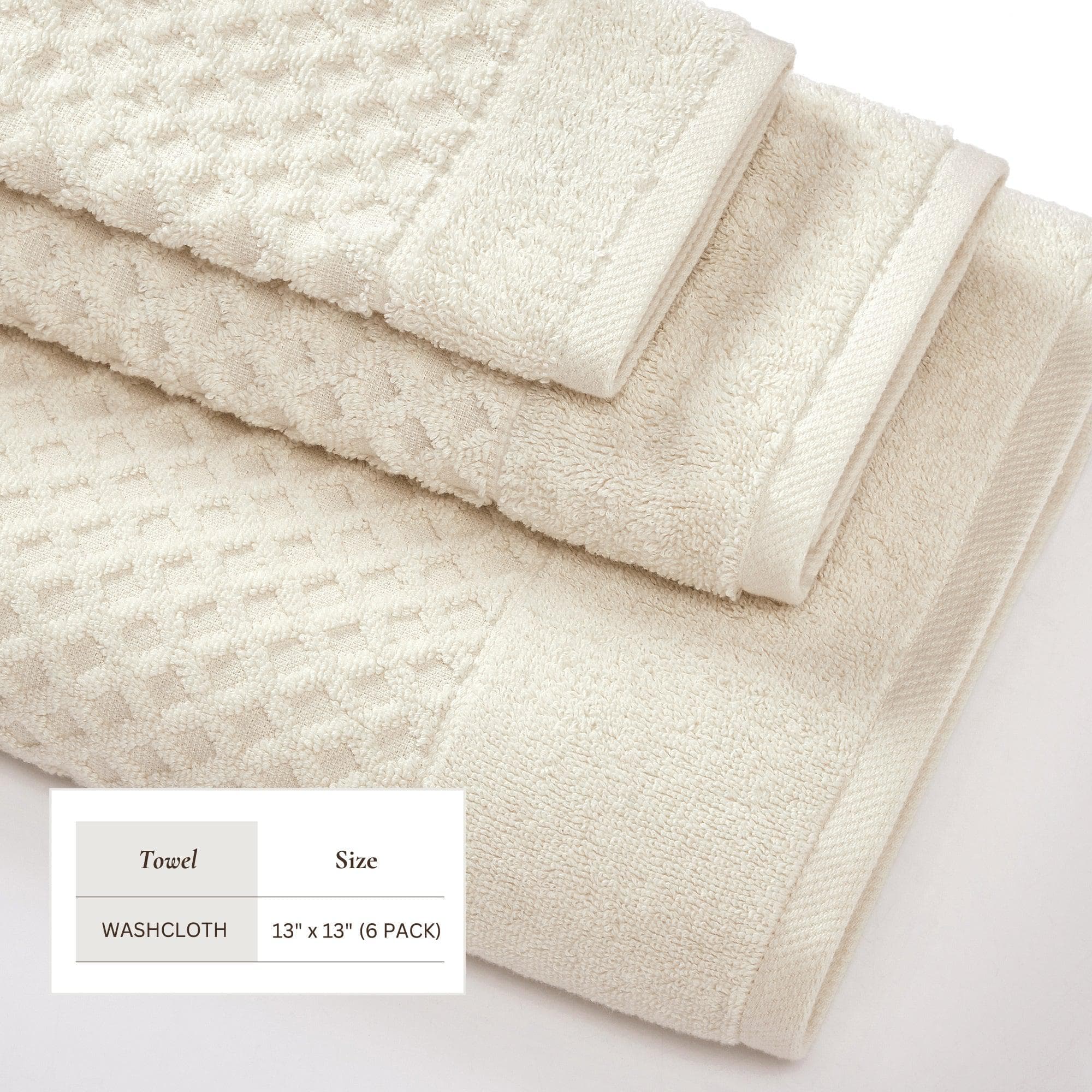 Diamond Waffle Cotton Bath Towels