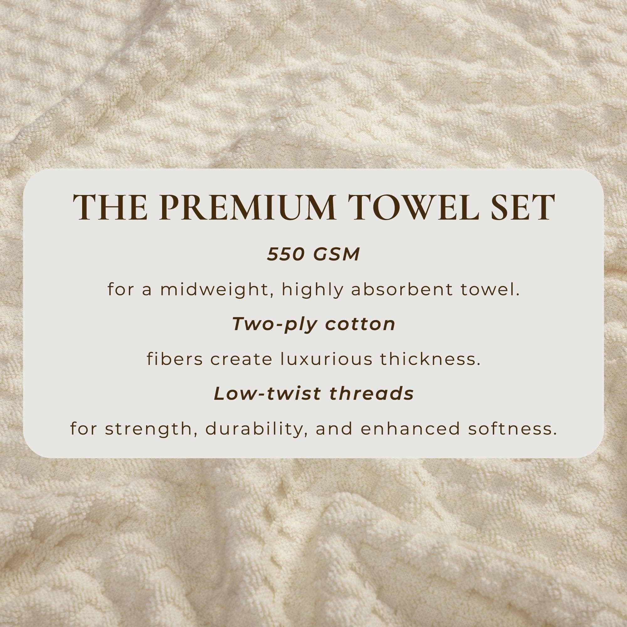 Diamond Waffle Cotton Bath Towels