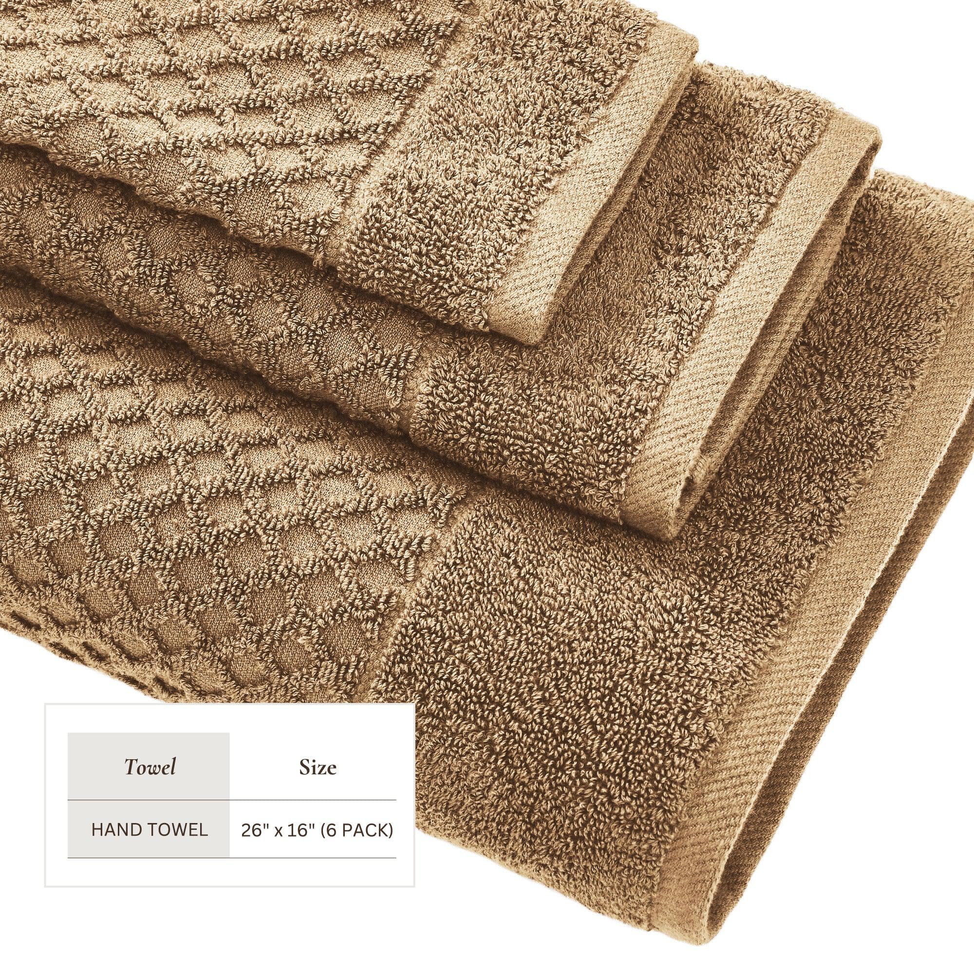 Diamond Waffle Cotton Bath Towels