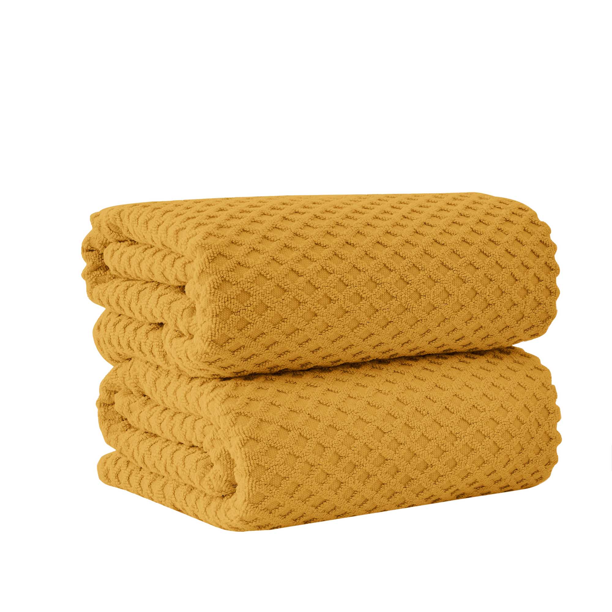 Diamond Waffle Cotton Bath Towels