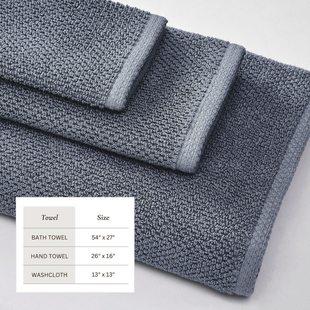 Textured Cotton Bath Towels