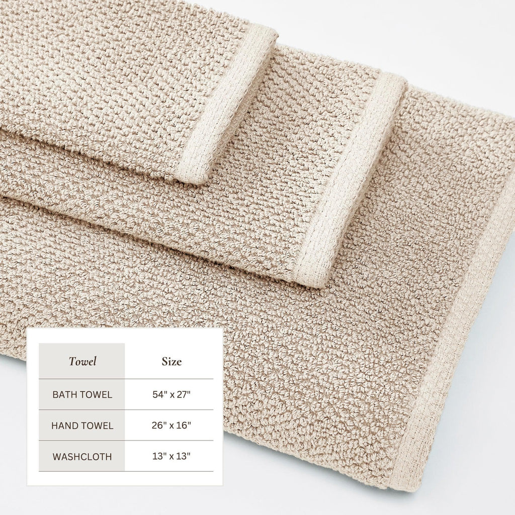 Textured Cotton Bath Towels