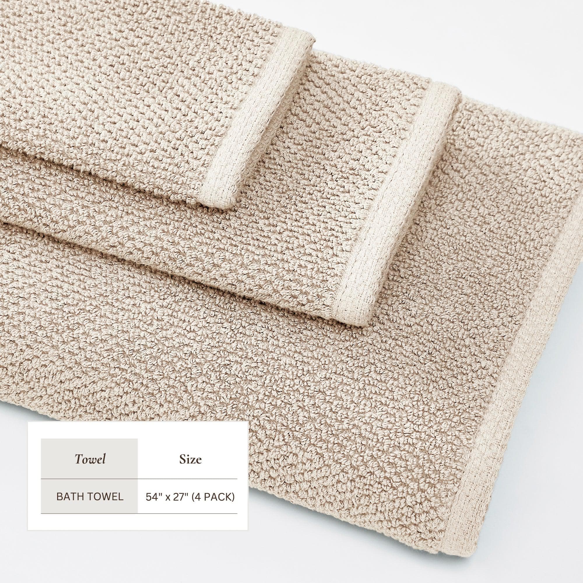 Textured Cotton Bath Towels