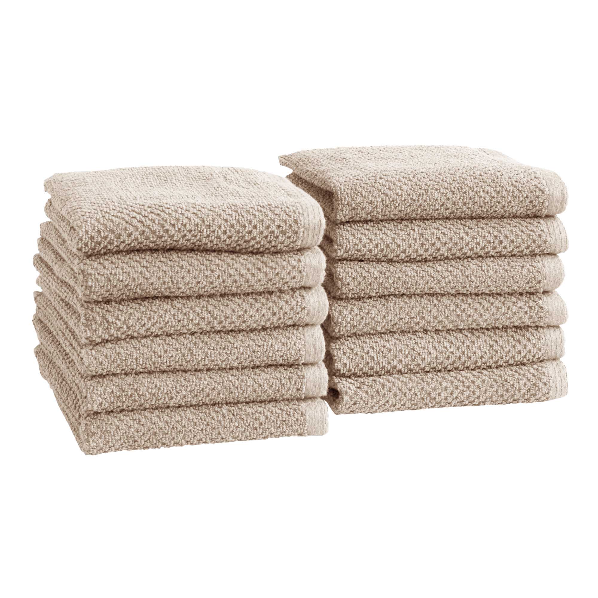 Textured Cotton Bath Towels