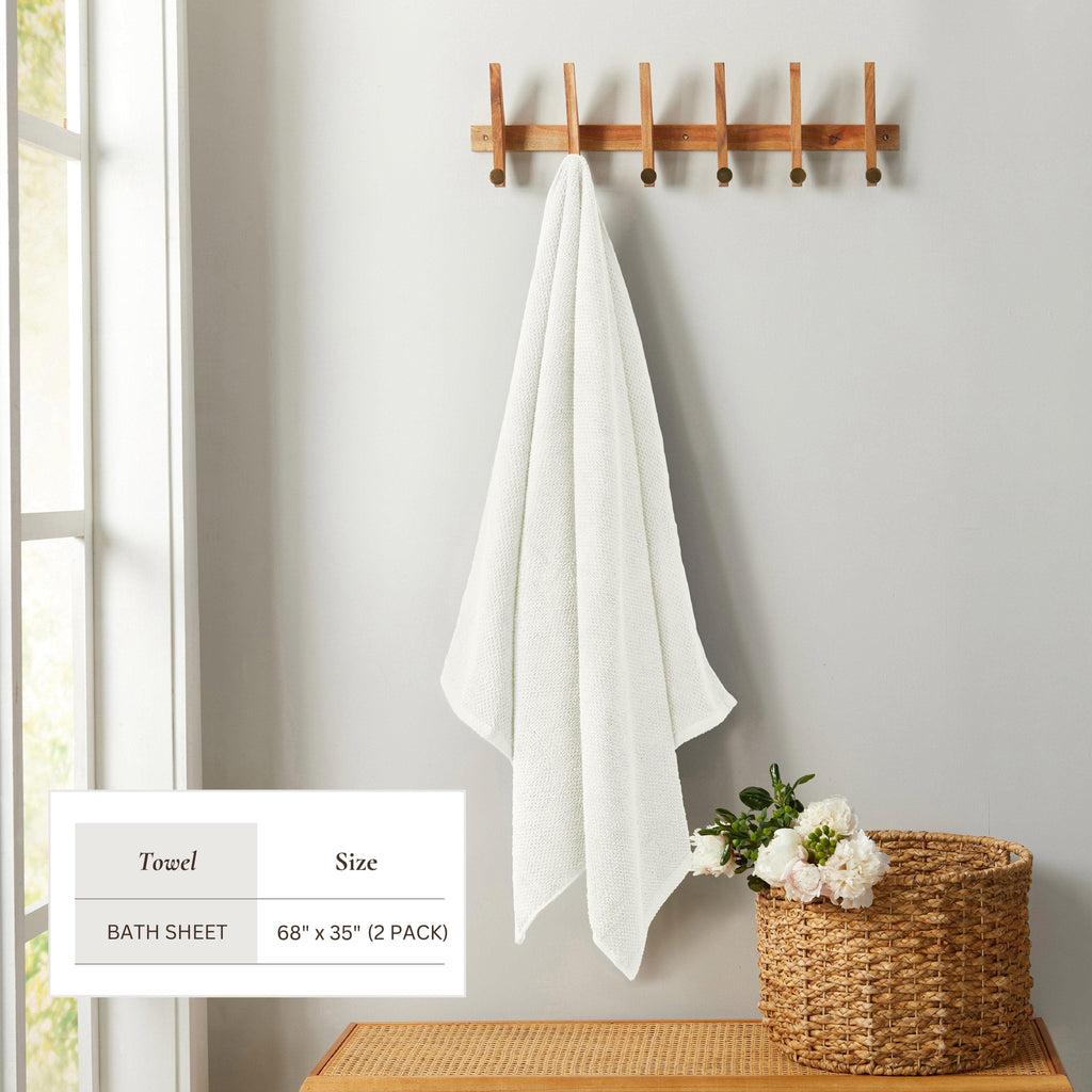 Textured Cotton Bath Towels