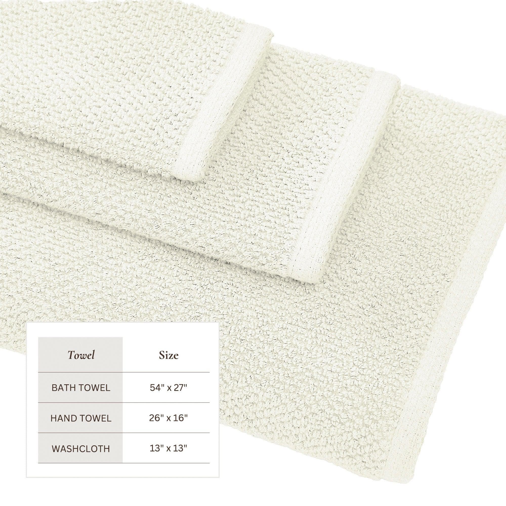 Textured Cotton Bath Towels