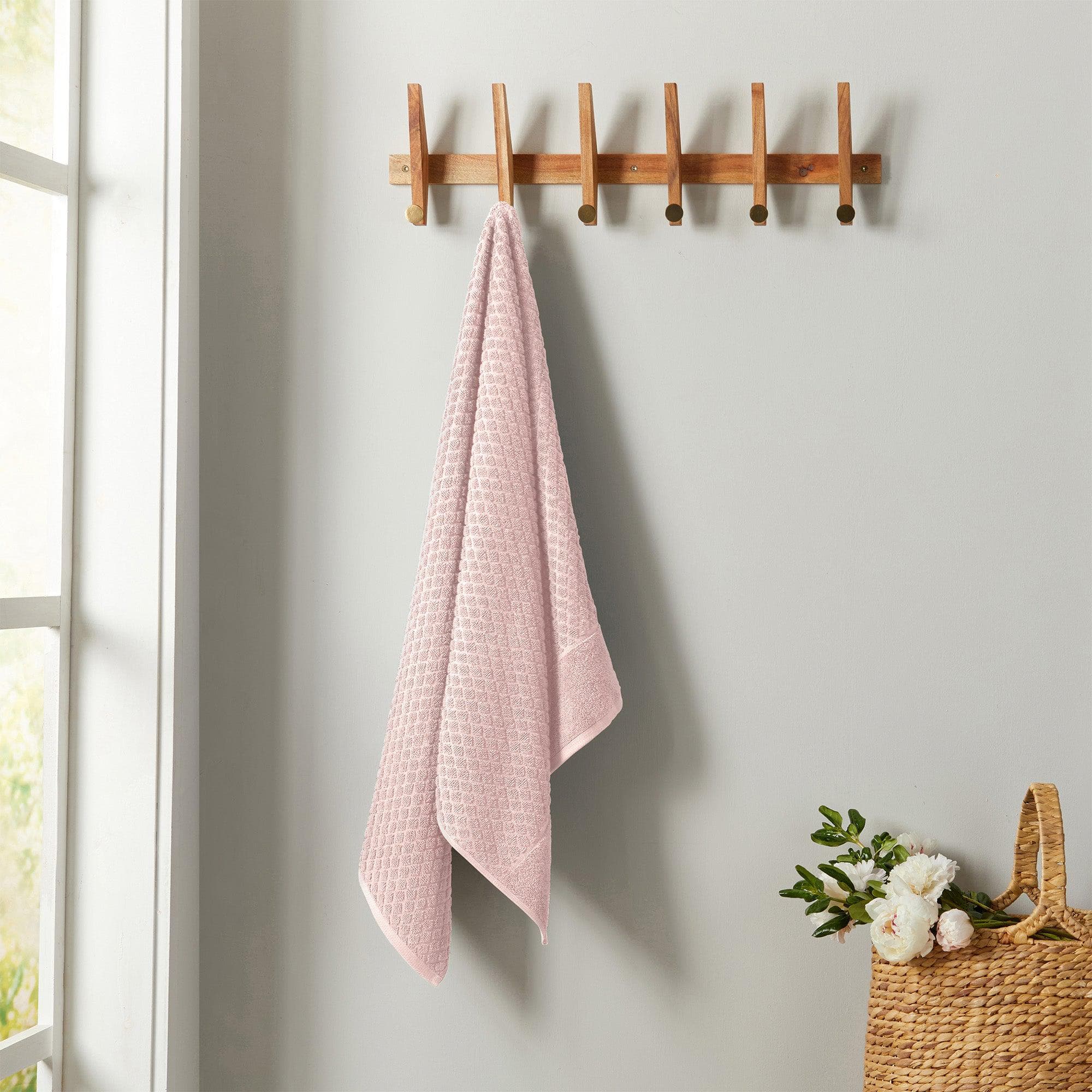 Diamond Waffle Cotton Bath Towels