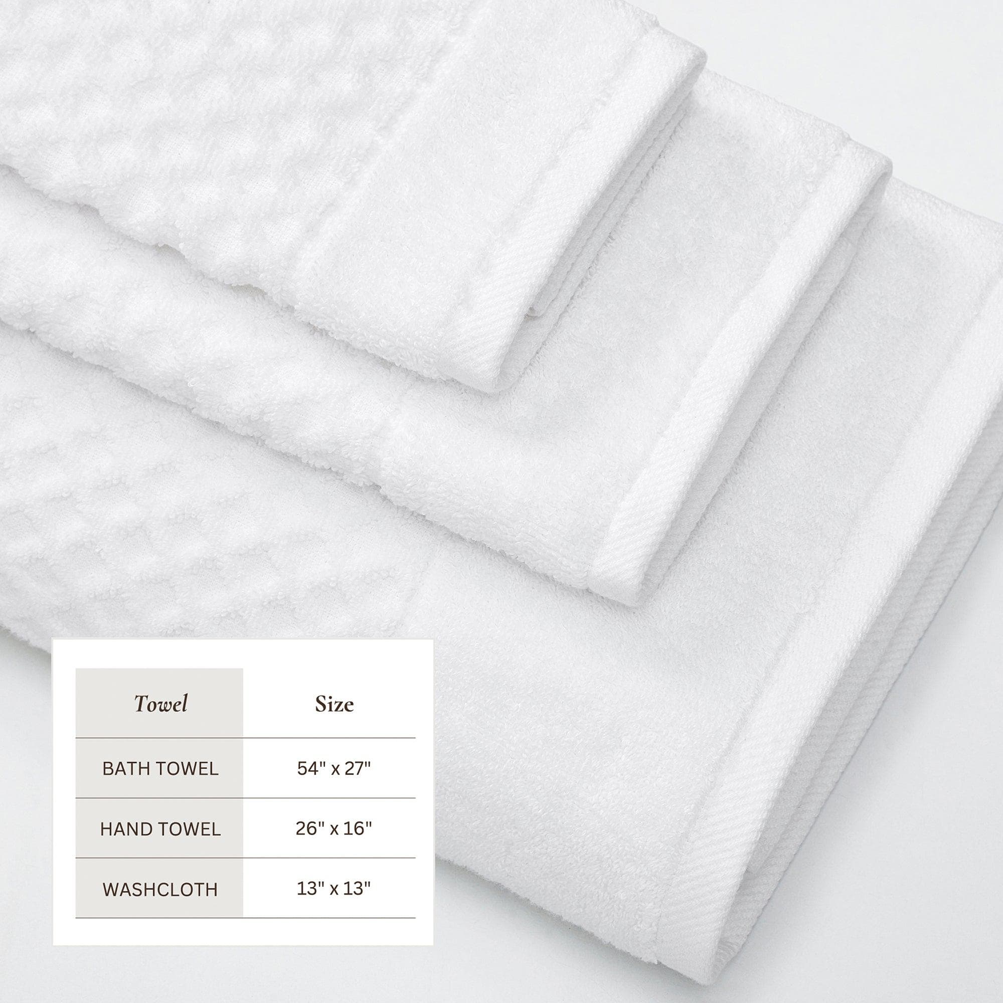 Diamond Waffle Cotton Bath Towels