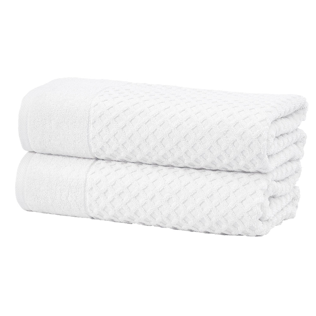 Diamond Waffle Cotton Bath Towels