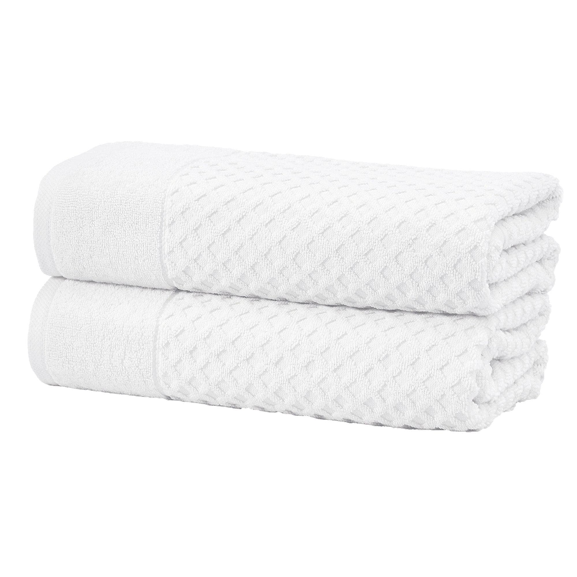 Diamond Waffle Cotton Bath Towels