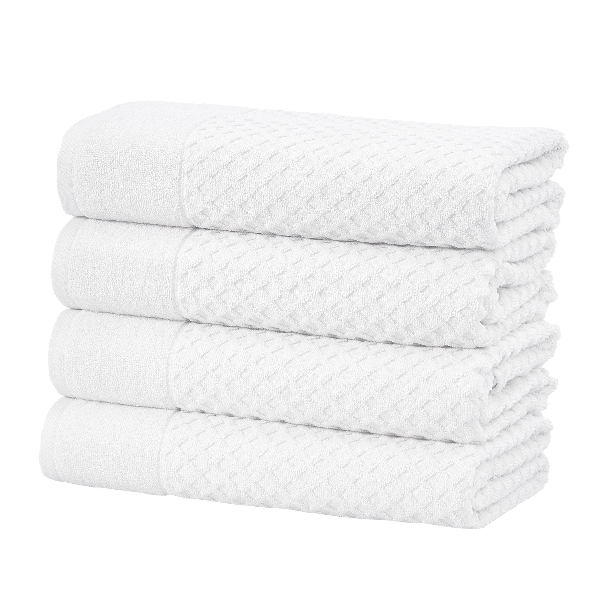 Diamond Waffle Cotton Bath Towels