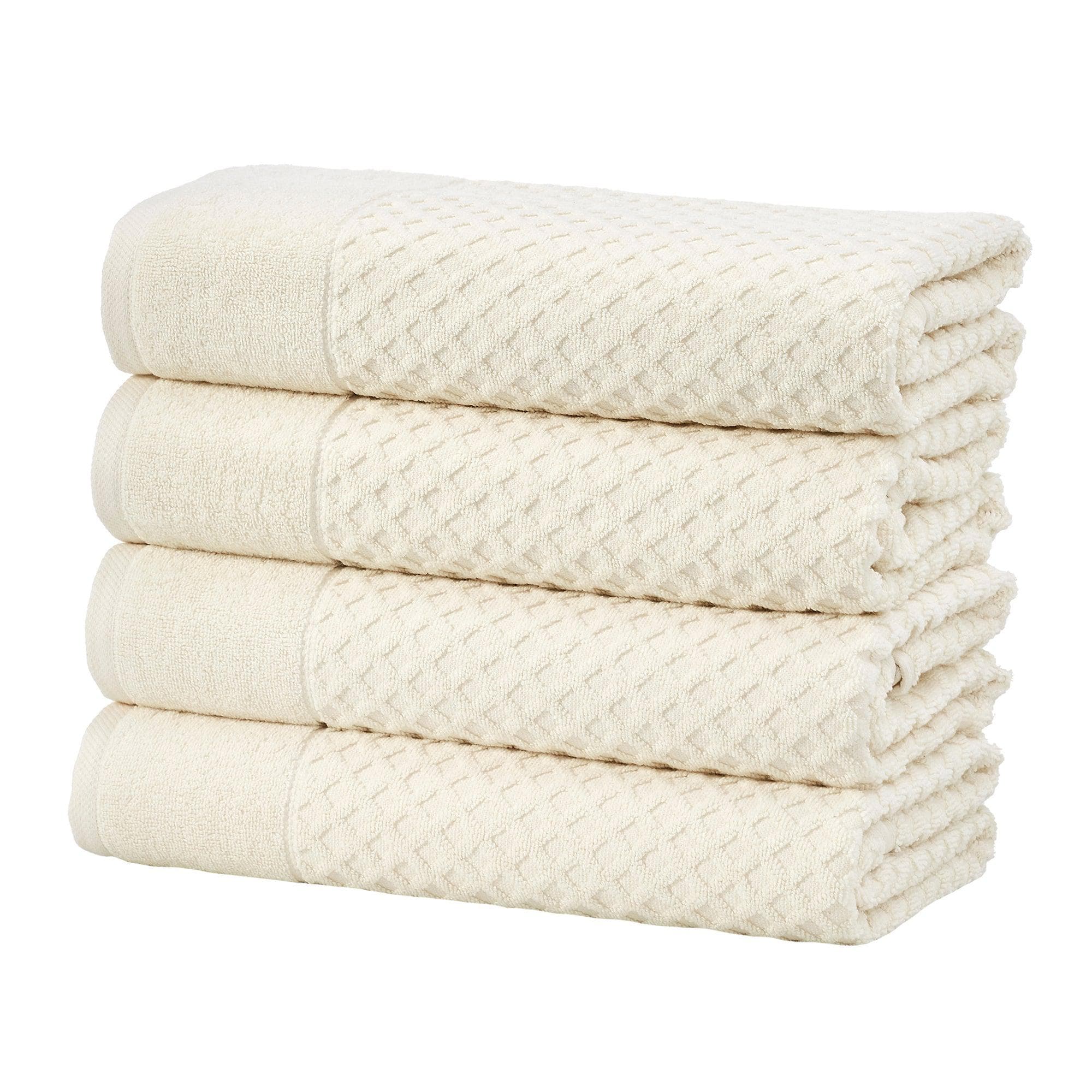 Diamond Waffle Cotton Bath Towels
