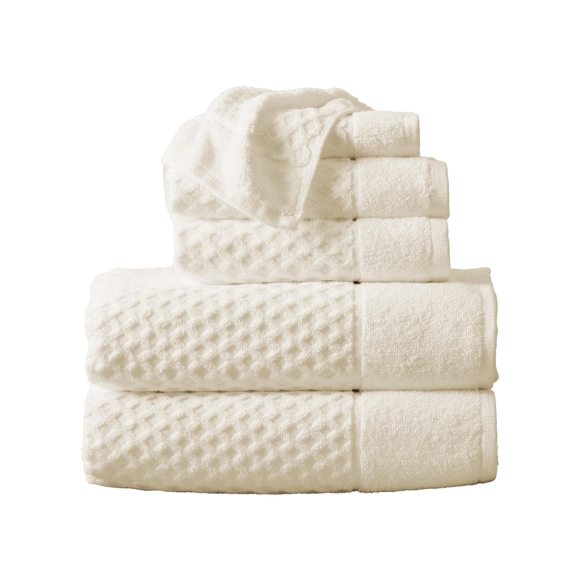 Diamond Waffle Cotton Bath Towels