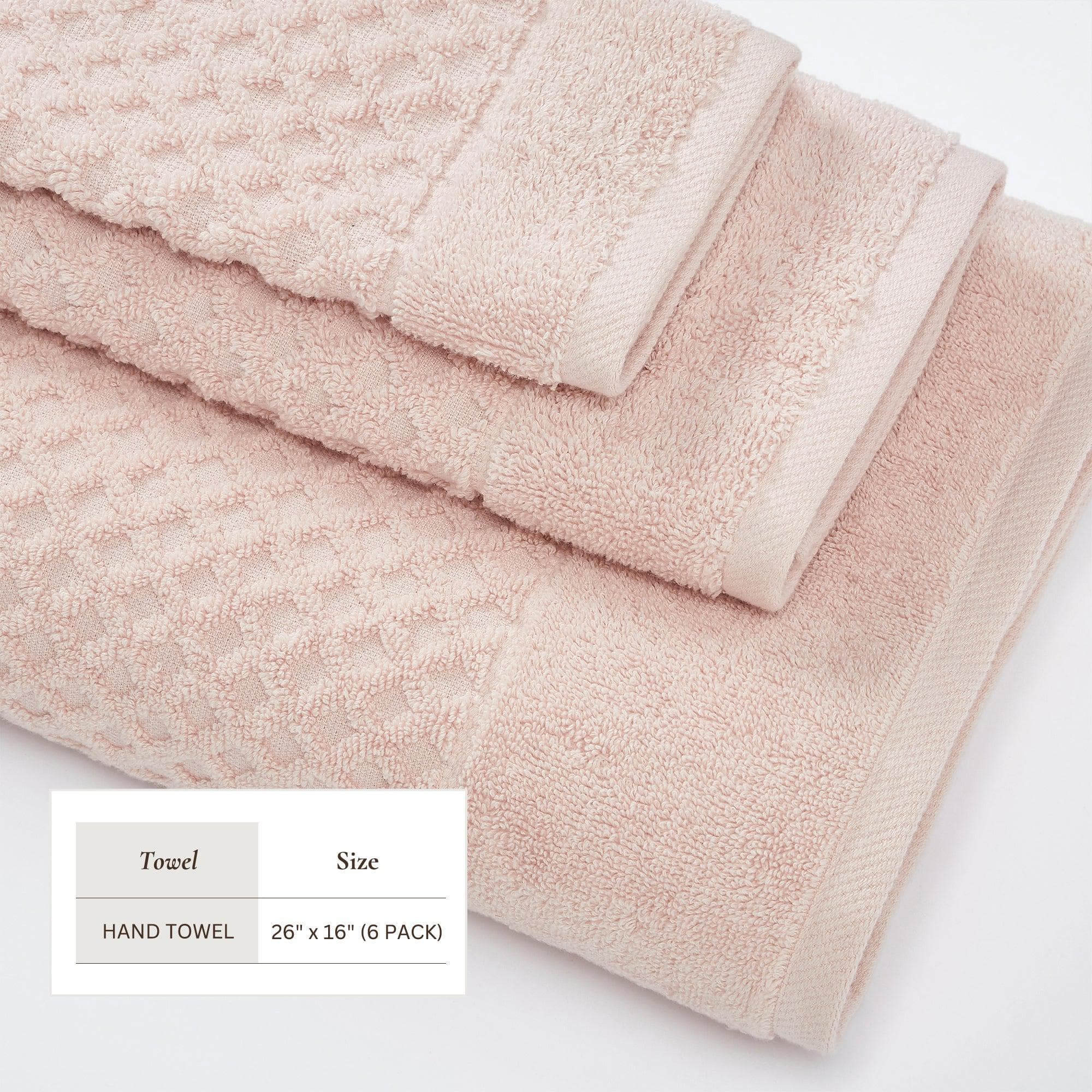 Diamond Waffle Cotton Bath Towels