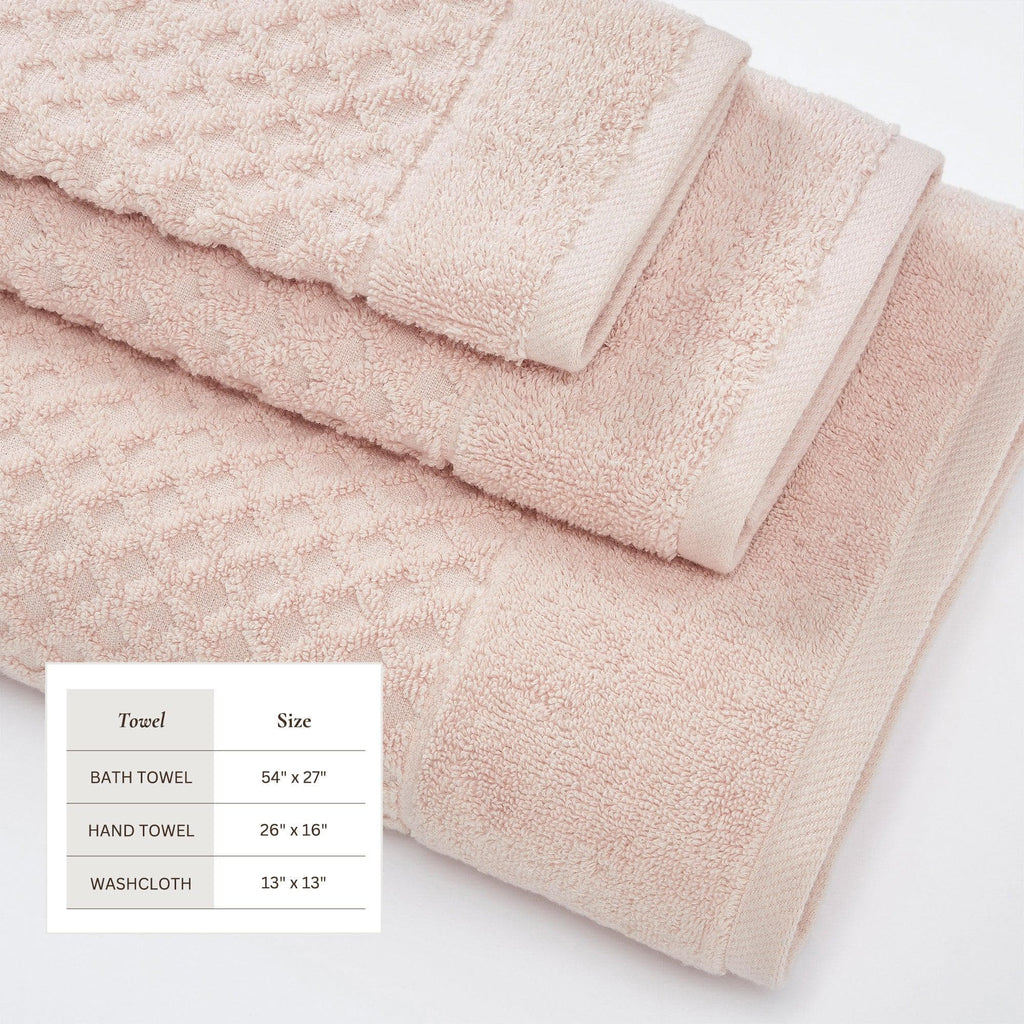 Diamond Waffle Cotton Bath Towels